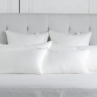 Oreiller carré en duvet de canard et de plumes de coton blanc de taille personnalisée en gros, insert d'oreiller pour hôtel