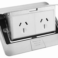 Prise de sol escamotable en aluminium argenté de style européen avec ports USB pour usage commercial 110-250V – Meilleure vente