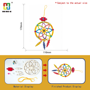 Kit de <span class=keywords><strong>Manualidades</strong></span> Educativo Hanwenge para <span class=keywords><strong>Atrapasueños</strong></span>, Tabla de Madera, Proyecto de Arte Textil, Plumas, Cuentas, No Tóxico, Regalo Creativo Hecho a Mano - Product Image 2