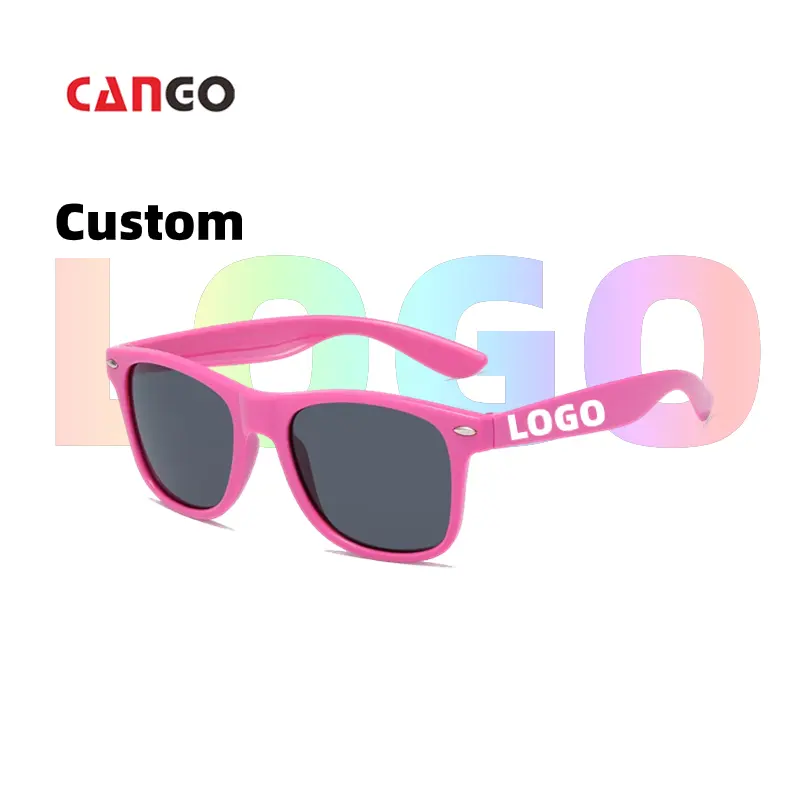 Cango hochwertige schwarze Sonnenbrille Herren Damen Sonnenbrille günstig Werbeartikel Kunststoff klassisch Mode individuelles Logo Sonnenbrille