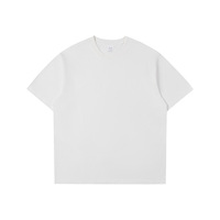 Summer New Men's Casual T-shirt American West Coast Brand 230g Coton Peigné Noir Blanc Couleurs Solides 100% Coton Manches Courtes
