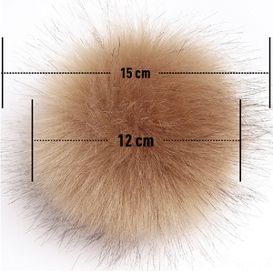 Pompon en <span class=keywords><strong>fourrure</strong></span> coloré personnalisé de grande taille pompons en <span class=keywords><strong>fourrure</strong></span> avec bouton pression pompon en <span class=keywords><strong>fausse</strong></span> <span class=keywords><strong>fourrure</strong></span> de renard prix bon marché - Product Image 2