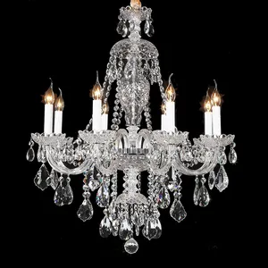 ヨーロピアンスタイルの創造的な結婚式の装飾ペンダントランプLEDゴールデンベッドルーム照明リビングルームダイニングルームクリスタルシャンデリア