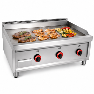 Commercial Countertop Electric Griddle 9kW Stainless Steel Flat Top Grill 380V Restaurant Cooking Equipment With Grease Drawer