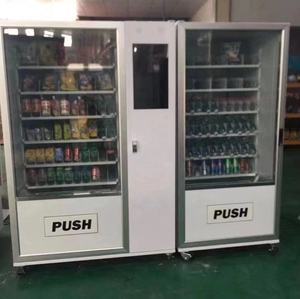 Bon marché, distributeur automatique libre-service professionnel 24 heures sur 24 pour les collations et les boissons, armoires doubles avec accepteur de pièces de monnaie - Product Image 2