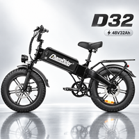Vélo Électrique Commercial Chamrider 48V 32Ah Pneus Larges 20 Pouces 80Nm de Couple Porte-Bagages Arrière Service de Livraison Professionnel D 32