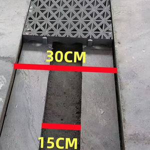 <b>Plastic</b> <b>Mesh</b> Floor Grating Gray And Yellow Injection Molding Grade High Strength Trenchless Splicing For Car Wash - Product Image 3