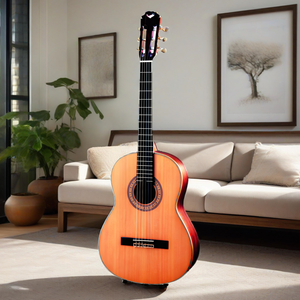 Handcrafted Classical Guitar with Cedar <b>Top</b> and Fingerboard, All Solid Wood - Product Image 5