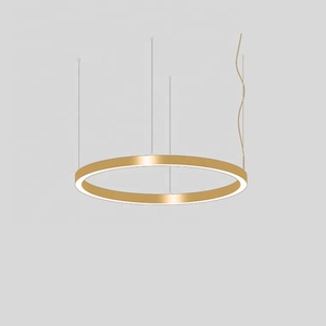 Grand Lustre Moderne de Plafond Cercle Linéaire LED Anneau <span class=keywords><strong>Suspension</strong></span> <span class=keywords><strong>Scandinave</strong></span> Industriel Ferme Minimaliste Facile <span class=keywords><strong>Suspension</strong></span> - Product Image 2
