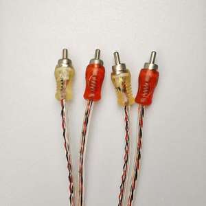 Câble torsadé transparent 2RCA |   Câble audio stéréo haute fidélité double RCA vers connecteur mâle - Product Image 2