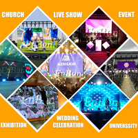 Pantalla LED para Escenarios, Bodas, Fiestas, Cabina de DJ, Resistente al Agua IP65, P2.6 P2.9 P3.9, Interior/Exterior, Resolución 8K, HDR 1000 LED