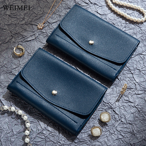 WEIMEI Portable PU Leather Jewelry Storage Bag Convenient Portable Ring Necklace Earrings <b>Envelope</b> Great <b>Gift</b> for Women - Product Image 3