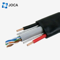 Câble plat flexible pour ascenseur avec câble en acier, câble coaxial intégré pour réseau CCTV TVVB H05VVH6-F 300/500V
