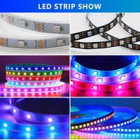 SK6812 RGB полоса DC 5 В 30 60 144 светодиодов/м SMD5050 встроенный IC адресуемый волшебный цвет пиксель светодиодный гибкий черный/белый PCB ленточный свет