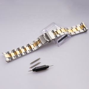 <span class=keywords><strong>Bracelet</strong></span> de montre en acier inoxydable 316L massif, maillons incurvés, couleur or moyen, 22 mm de haut, pour Seik <span class=keywords><strong>SKX</strong></span> 007/009, style luxueux - Product Image 1