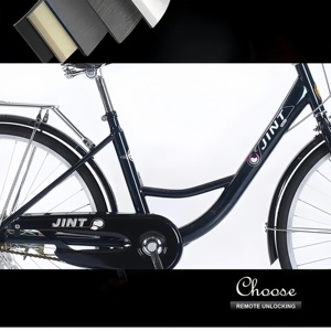 Vélo de ville pour <span class=keywords><strong>femme</strong></span> en acier à haute teneur en carbone, vintage, 24/26 pouces, pneus durables, vitesse unique, frein à étrier latéral, vélo classique pour <span class=keywords><strong>femme</strong></span> - Product Image 3