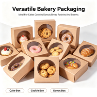 Boîtes en carton ondulé rigide jetables personnalisées avec fenêtre transparente en PVC pour sushis, bonbons, en-cas - Emballage alimentaire avec impression de logo personnalisée
