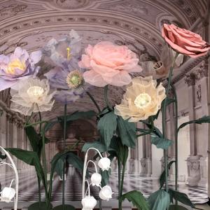 H-118 fleur artificielle géante organza soie crêpe papier EVA matériau peut être sélectionné couleur taille peut être personnalisé - Product Image 3