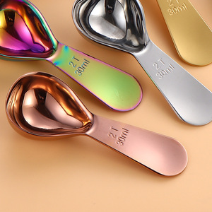 Cuillère doseuse à manche court en acier inoxydable 304, 30 ml, cuillère à café en métal pour poudre de lait, thé, outil de cuisine pour la pâtisserie - Product Image 3