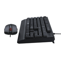 Clavier et souris filaires de bureau 104 touches, ensemble clavier et souris ergonomique filaire USB pour ordinateur PC
