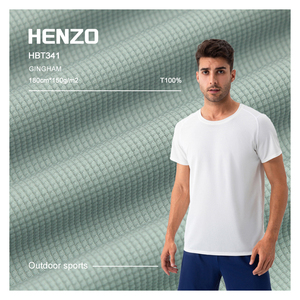 Elegant Small Grid Quick-Dry T-Shirt Lightweight Breathable Sportswear For Active Lifestyle