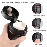 380ml 510 ml Mug Kopi Termal Premium untuk Perjalanan, Vakum Terisolasi, Dinding Ganda, Baja Tahan Karat, dengan Tutup Flip