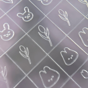 TSZS - Plantillas de Aerografía para <span class=keywords><strong>Uñas</strong></span> con Diseños de Dibujos Animados, Adhesivos Decorativos para Manicura con Diseños de Gatos, <span class=keywords><strong>Perros</strong></span>, Conejos y Flores - Product Image 3