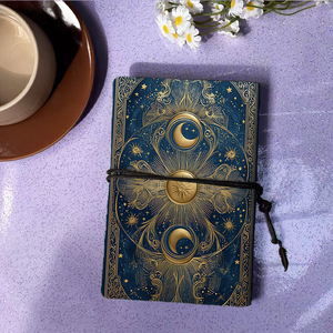Classico regalo di pasqua per Notebook A6 per s per disegnare e registrare avventure di vacanza con <span class=keywords><strong>sole</strong></span> <span class=keywords><strong>luna</strong></span> stelle motivi ornati su t - Product Image 3