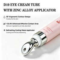 Tube souple personnalisé de 15 ml en alliage de zinc pour crème contour des yeux avec embout applicateur métallique – Emballage cosmétique pour gel contour des yeux