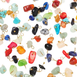 Natural Stone Pebble Pendants Irregular Shape For Jewelry Making Wholesale DIY Accessories <b>Material</b> AC4767 - Product Image 5