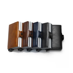 Portefeuille automatique à ressort en métal, style surdimensionné, en cuir PU neuf, double compartiment, en alliage d'aluminium, pour cartes – Idéal pour les cadeaux de fête - Product Image 6