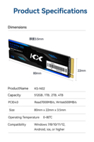 Nouveau SSD interne PCIe 4.0 NVMe 2 To, vitesse de lecture 5000 Mo/s, 22x80x3,5 mm, boîtier en plastique pour ordinateur de bureau