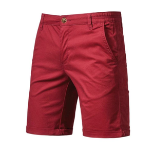 Shorts chino décontractés pour hommes, taille élastique, légers, respirants, couleur unie, longueur genou, shorts d'été - Product Image 4
