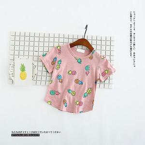 Camisetas de Verano para Niña con Estampado Personalizado de Piña en Varios Colores, Envío Exprés desde China - Product Image 3