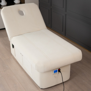 Mobilier moderne de salon de beauté table de massage pour cils spa lit facial blanc lit de massage électrique pouvant supporter le chauffage du matelas - Product Image 3