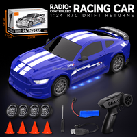 Voiture RC 1/24 2.4G 4x4 avec lumières LED, batterie incluse, voiture de drift RC RTR pour enfants, intérieur/extérieur, directement de l'usine