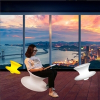 Mobilier de bar LED moderne en gros 360 chaise et tabouret gyroscopique rotatif 16 couleurs écologiques pour l'extérieur et le salon
