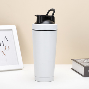 Botella mezcladora de acero inoxidable XK-099 de 500ml/750ml, aislada, reutilizable, deportiva, para mezclar proteínas y bebidas fitness. - Product Image 6