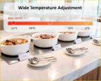 Chefwin Einbau-Aluminium-Wärmeplatte mit Einstellbarer Temperatur Touch-Steuerung Randlose Kommerzielle Restaurant-Buffet-Wärmeplatte