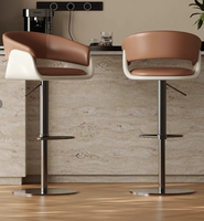 Tabouret de bar contemporain rembourré, réglable en hauteur et pivotant, pour salle à manger et projets professionnels (vente en gros)