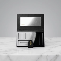 Boîtes rigides de luxe magnétiques faites à la main pour palettes de fards à paupières vides, avec miroir intégré et emplacements multi-compartiments, personnalisables avec logo, vente en gros