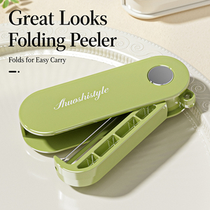 Éplucheur de fruits portable en acier inoxydable, lame pliable et tranchante, design compact en ABS, idéal pour les voyages – Vente chaude - Product Image 2