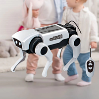 A0449 DIY Montage Solarbetriebener Elektrischer Mechanischer Hund Wissenschafts- und Technik-Puzzle-Spielzeug Intelligenter Lernroboter Hundespielzeug für Kinder Geschenke