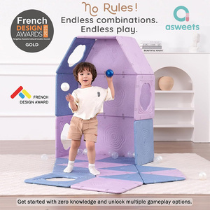 Asweets Panneau Éducatif STEM Magnétique, Jouet à Développement Libre, Stimule la Créativité et la Résolution de Problèmes, Maison de Jeu Magnétique pour l'<span class=keywords><strong>Apprentissage</strong></span> des Enfants - Product Image 3