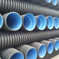 Tuyau corrugué à double paroi en HDPE de grand diamètre pour culvert routier / drainage souterrain