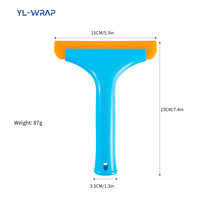 Raspador de eliminación de agua, herramienta de tinte de ventana de coche, herramienta raspadora de silicona para recoger agua, escurridor de goma para envoltura de película automática
