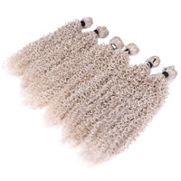 Extensions de cheveux synthétiques Afro Kinky Curly, 10, 12, 14 pouces, 260g/6 pièces, tissage blond Deep Wave Twist