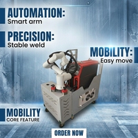 Robot collaboratif de soudage MIG à 6 axes avec moteur et contrôle PLC pour la construction de structures en acier et de profilés en aluminium