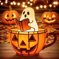 Ornement Décoration Maison Lecture Livre Lampe Creative Table Décoration Festival Cadeaux Halloween Fantôme Lecture Veilleuse