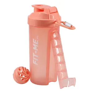 700ml Plastic Pill Box Case Water Bottle With Medicine Organizer With Keychain Blender Protein Shaker Bottle With Pill Box